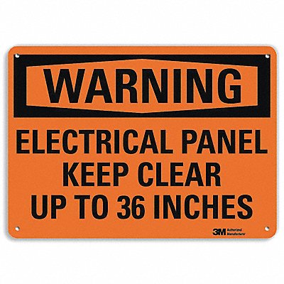 LYLE U61076NA10x7 K3077 Warning Sign 7 in x 10 in Aluminum