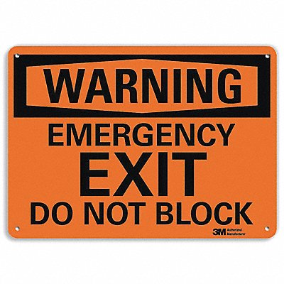 LYLE U61078NA14x10 Warning Sign 10 in x 14 in Aluminum