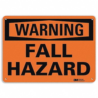 LYLE U61086NA10x7 Warning Sign 7 in x 10 in Aluminum