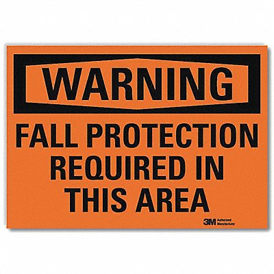 LYLE U61088RD10X7 Warning Sign 7 in x 10 in Reflective Sheeting