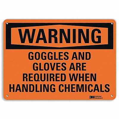 LYLE U61100NP10X7 Warning Sign 7 inx10 in Plastic