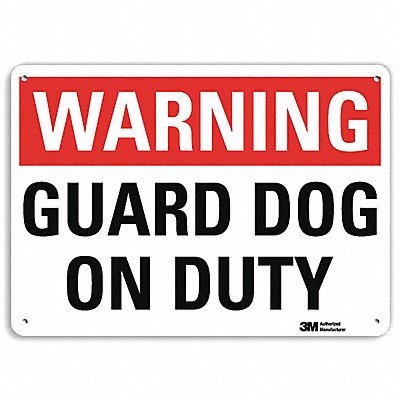 LYLE U61102NA14x10 Warning Sign 10 in x 14 in Aluminum