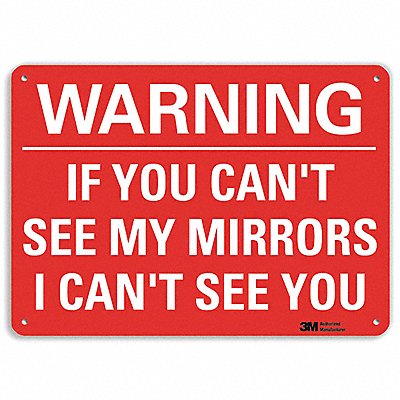 LYLE U61126NP10X7 Warning Sign 7 in x 10 in Plastic