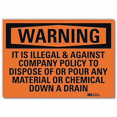 LYLE U61131RD14X10 Security Sign 10in x 14in Reflective Sheeting