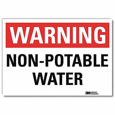 LYLE U61182RD14X10 Warning Sign 10x14in Reflective Sheeting
