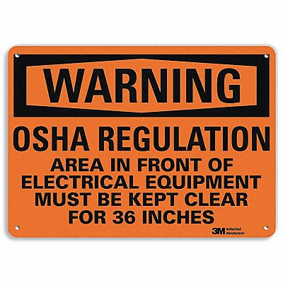 LYLE U61190NP14X10 Security Sign 10 inx14 in Plastic