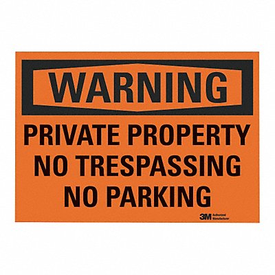 LYLE U61205RD10X7 Security Sign 7x10in Reflective Sheeting