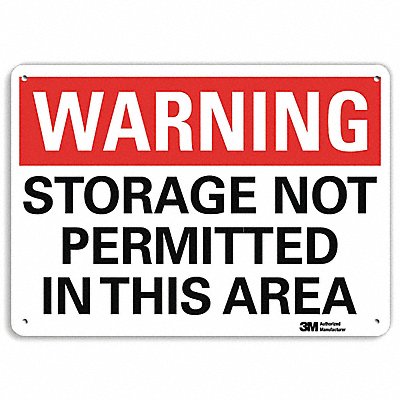 LYLE U61230NA14x10 Warning Sign 10 in x 14 in Aluminum