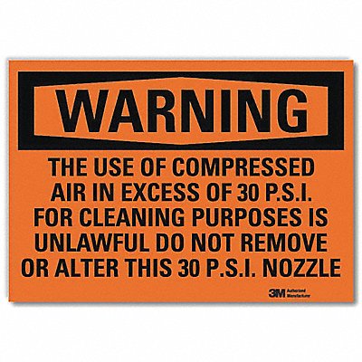 LYLE U61232RD10X7 Security Sign 7x10in Reflective Sheeting
