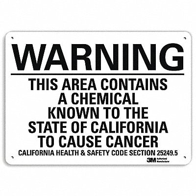 LYLE U61235NA14x10 Warning Sign 10 in x 14 in Aluminum