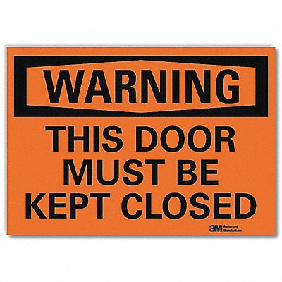 LYLE U61243RD7X5 Security Sign 5x7in Reflective Sheeting