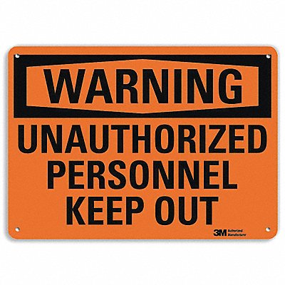 LYLE U61258NP14X10 Security Sign 10 in x 14 in Plastic