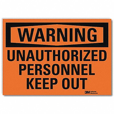 LYLE U61258RD10X7 Security Sign 7in x 10in Reflective Sheeting