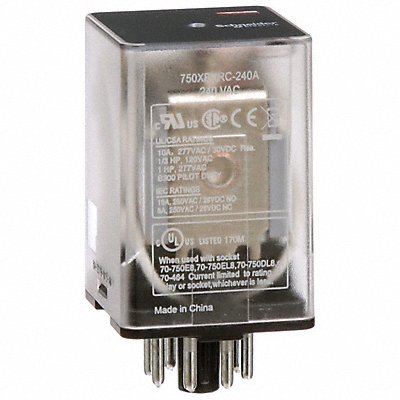 SCHNEIDER 750XBXRC240A J2410 General Purpose Relay 240VAC 10A 8Pins