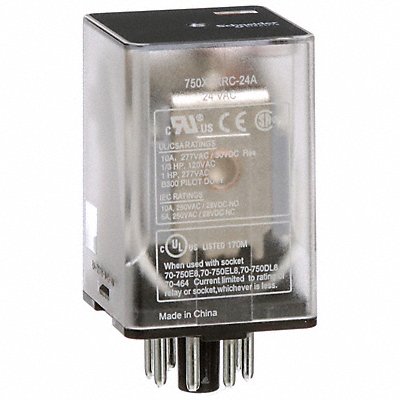 SCHNEIDER 750XBXRC24A J2410 General Purpose Relay 24VAC 10A 8Pins