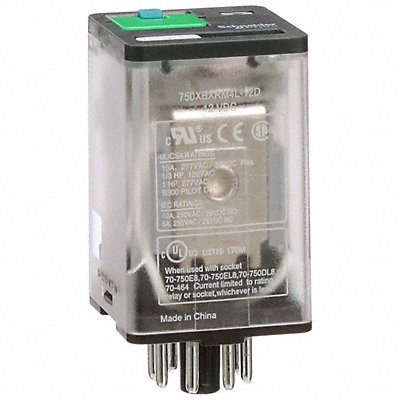 SCHNEIDER 750XBXRM4L12D J2409 General Purpose Relay 12VDC 10A 8Pins