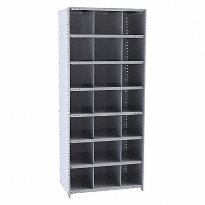HALLOWELL 552624HGStarter Metal Bin Shelving 24inx84inx36in #Cmpmt 21
