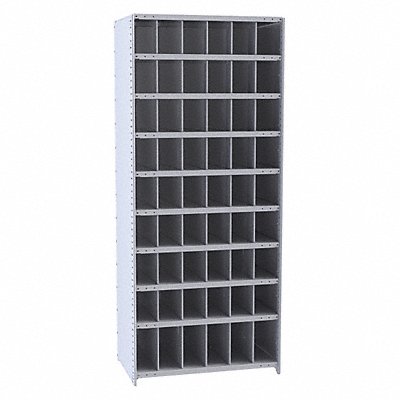 HALLOWELL 552812HGStarter Metal Bin Shelving 12inx84inx36in #Cmpmt 54