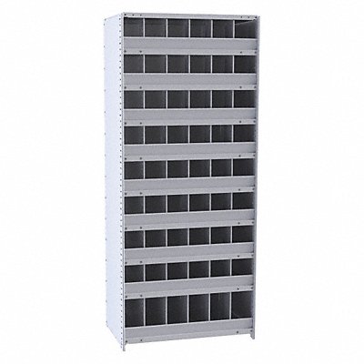 HALLOWELL 553012HGStarter Metal Bin Shelving 12inx84inx36in #Cmpmt 54
