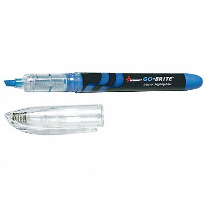 ABILITY ONE 7520010000000 Highlighter Pen Stl Fluorescent Blue PK6