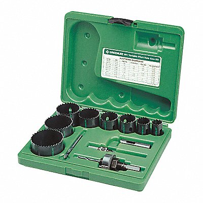 GREENLEE 891 Hole Cutter Kit Range 11/16 to 1-3/8