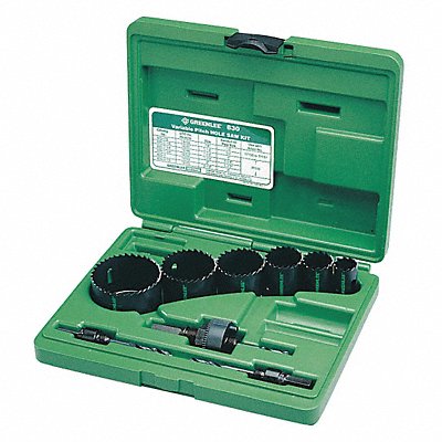 GREENLEE 830 Hole Saw Kit Saw Range 7/8 in - 2-1/2 in