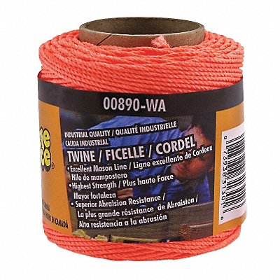 GRAINGER 89OWA Twine 1/16 in Dia x 250 ft L 20 lb