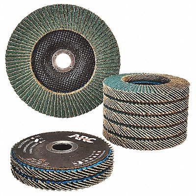 ARC ABRASIVES 10823FF Flap Disc Type 27 4-1/2 in 36 Grit