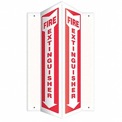 ACCUFORM PSP330 Fire Extinguisher Sign 12 H 7-1/2 W