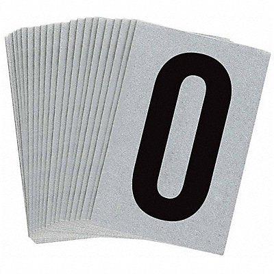 BRADY 5900O Letter Label O Blk On Slvr 1-1/2inH PK25