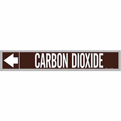BRADY 108699 Pipe Marker Carbon Dioxde 1in H 8in W