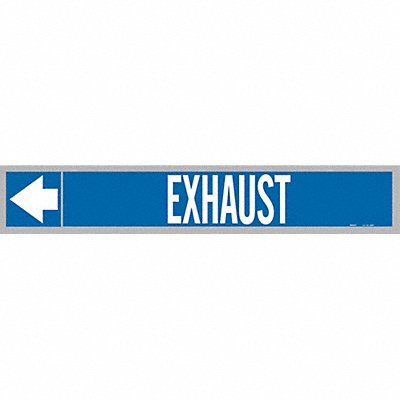 BRADY 108951 Pipe Marker Exhaust 2 in H 12 in W
