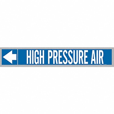 BRADY 109124 Pipe Marker High Pressure Air 1in H