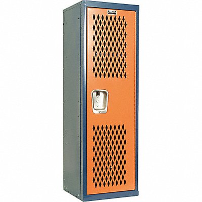 HALLOWELL HTL1515481JH Locker 1x1Locker Bl/Orng 48 x15 x15 Unassembled