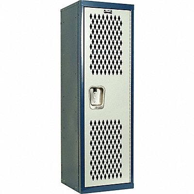 HALLOWELL HTL1515481JP Locker 1x1Locker Blue/Gry 48 x15 x15 Unassembled