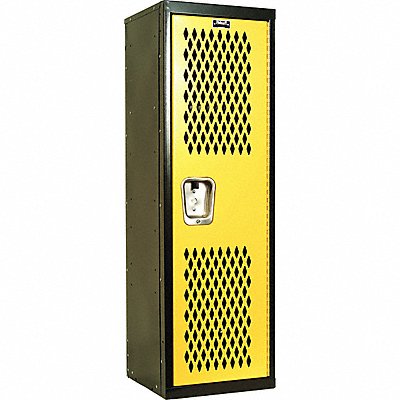HALLOWELL HTL1515481MT Locker 1x1Locker Blk/Yllw 48 x15 x15 Unassembled