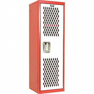 HALLOWELL HTL1515481RS Locker 1x1Locker Red/Wht 48 x15 x15 Unassembled