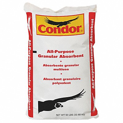 CONDOR 35UX87 Granular Clay Floor Absorbent 50 lb Bag