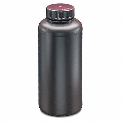 GRAINGER 106289018 Bottle 209 mm H Amber 90 mm Dia PK75