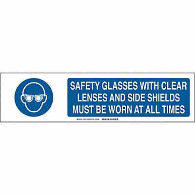 BRADY 140800 Sign Slider Insert 6x23 7/8in White Alum