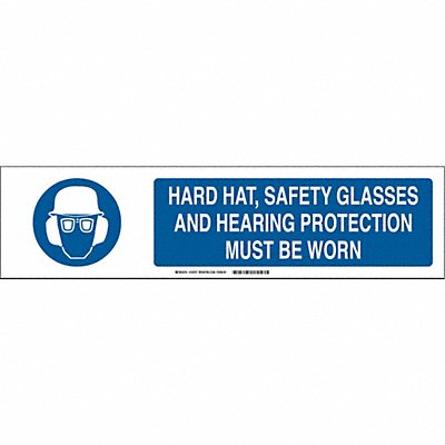 BRADY 140801 Sign Slider Insert 6x23 7/8in White Alum