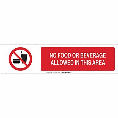BRADY 140815 Sign Slider Insert 6x23 7/8in White Alum