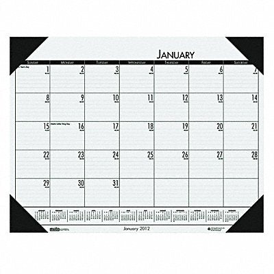 HOUSE OF DOOLITTLE HOD12471 Monthly Desk Pad Calendar 22x17 In Green