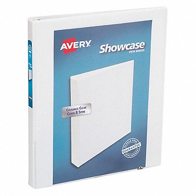 GRAINGER AVE19551 3-Ring Binder 1/2 White