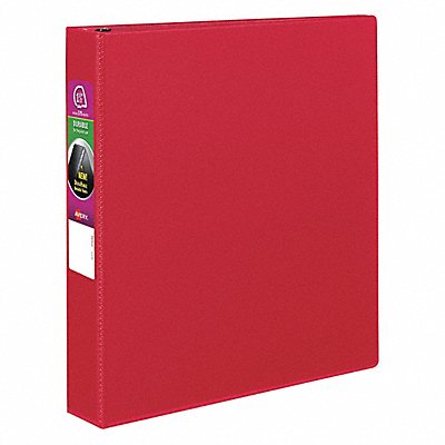 GRAINGER AVE27202 3-Ring Binder 1-1/2 Red