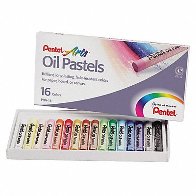 PENTEL PENPHN16 Oil Pastel Set w/Carrying Case PK16