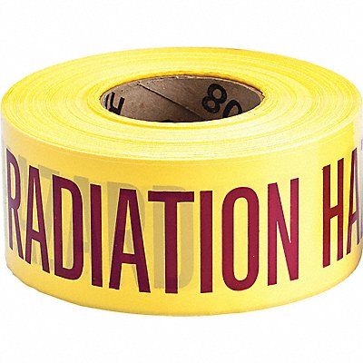 GRAINGER 91470 Barricade Tape Yellow 200 ft L 3 in