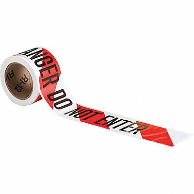 GRAINGER 102821 Barricade Tape Red 200 ft L 3 in