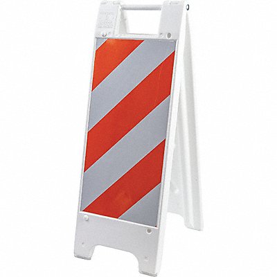 BRADY 57630 Barricade Reflective Orange/White 36inH