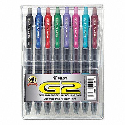 PILOT PIL31128 Rollerball Pens Assorted PK8